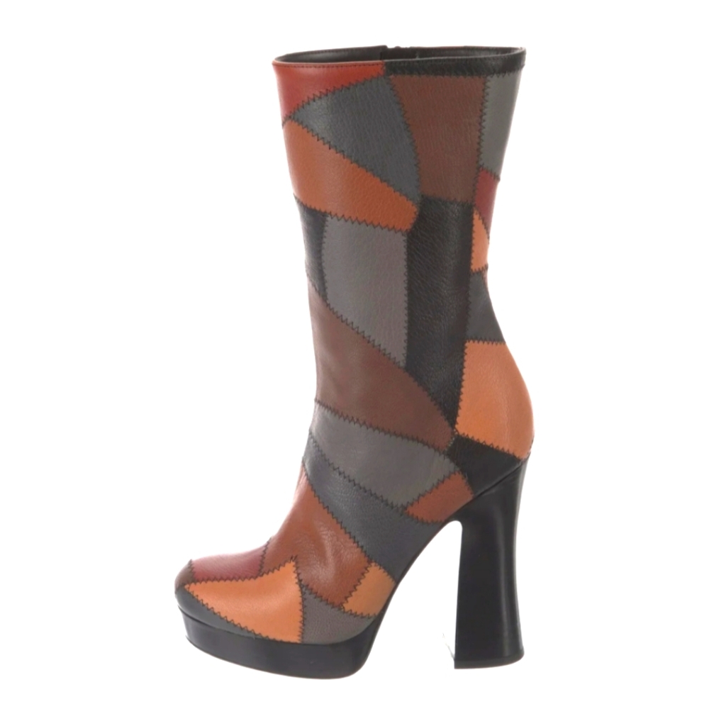 Michael Kors Collection Patchwork High Heel Boots… - image 1